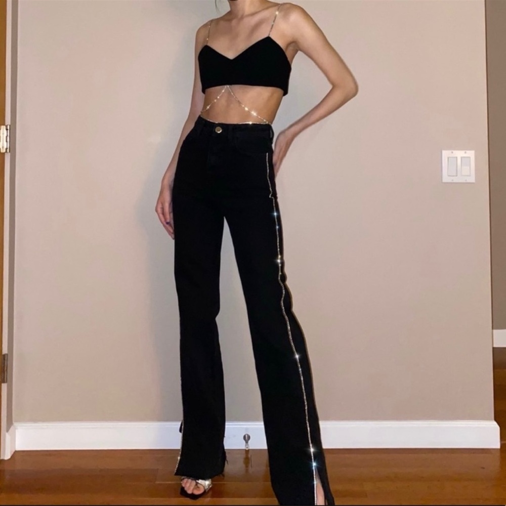 Zara Black Flare & Wide Leg Jeans